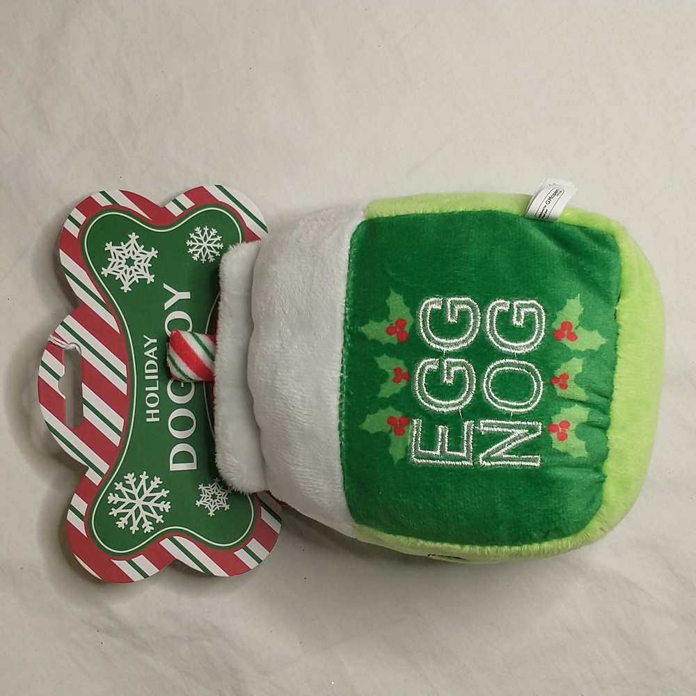 🎁 Holiday Egg Nog Dog Toy